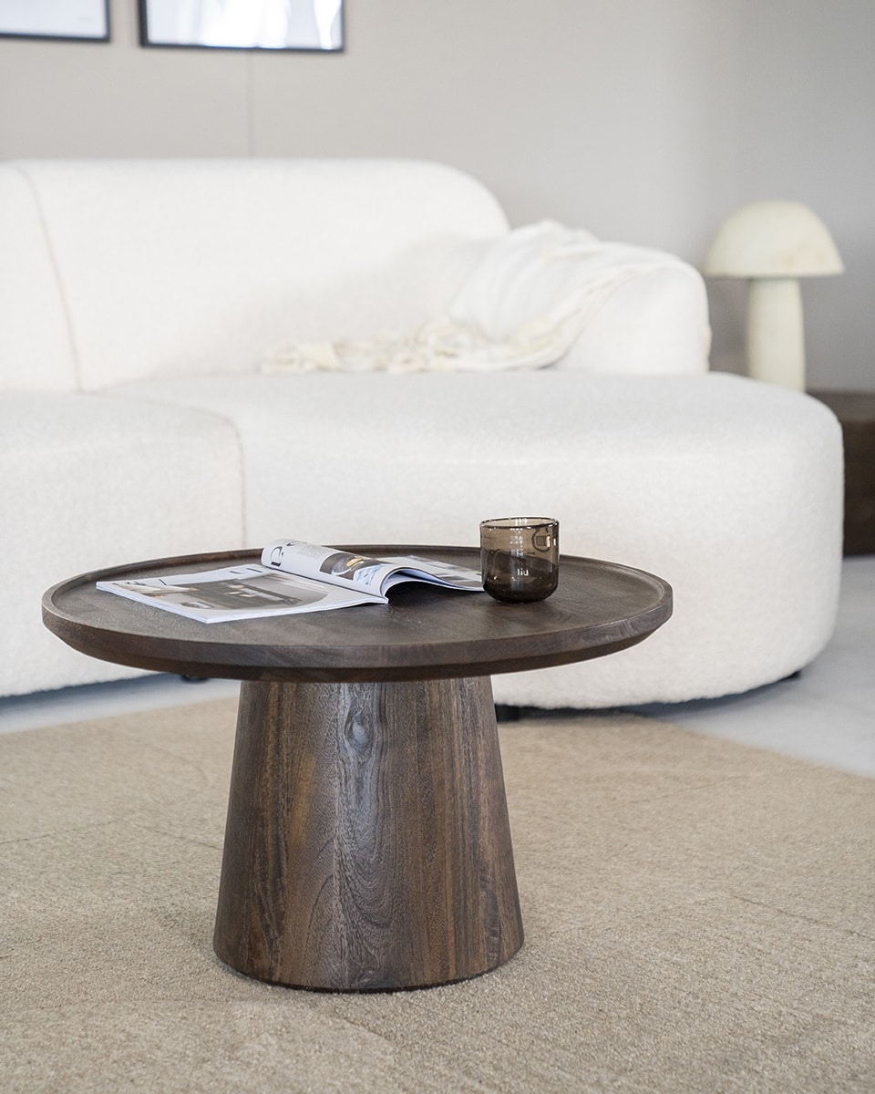 Eleonora salontafel Ron 66x66x39 cm mangohout bruin