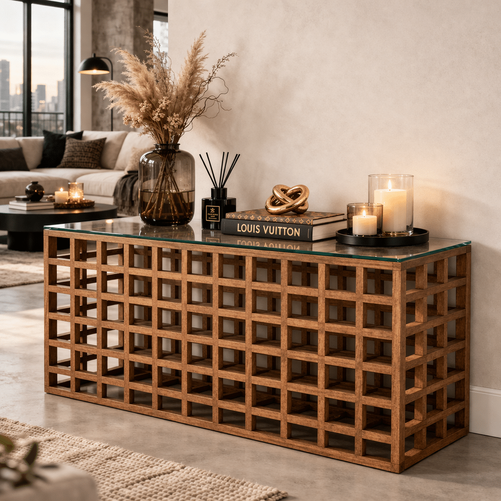 Eleonora sidetable Heras 140x40x76 cm glas