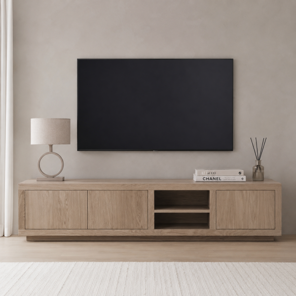 Eleonora tv meubel Helsinki 200x42x45 cm eiken lichtbruin