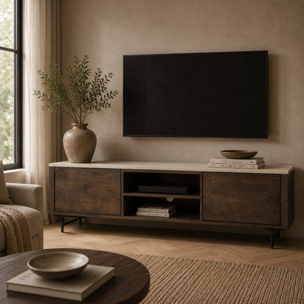 Eleonora tv meubel Lio 170x40x52 cm travertin