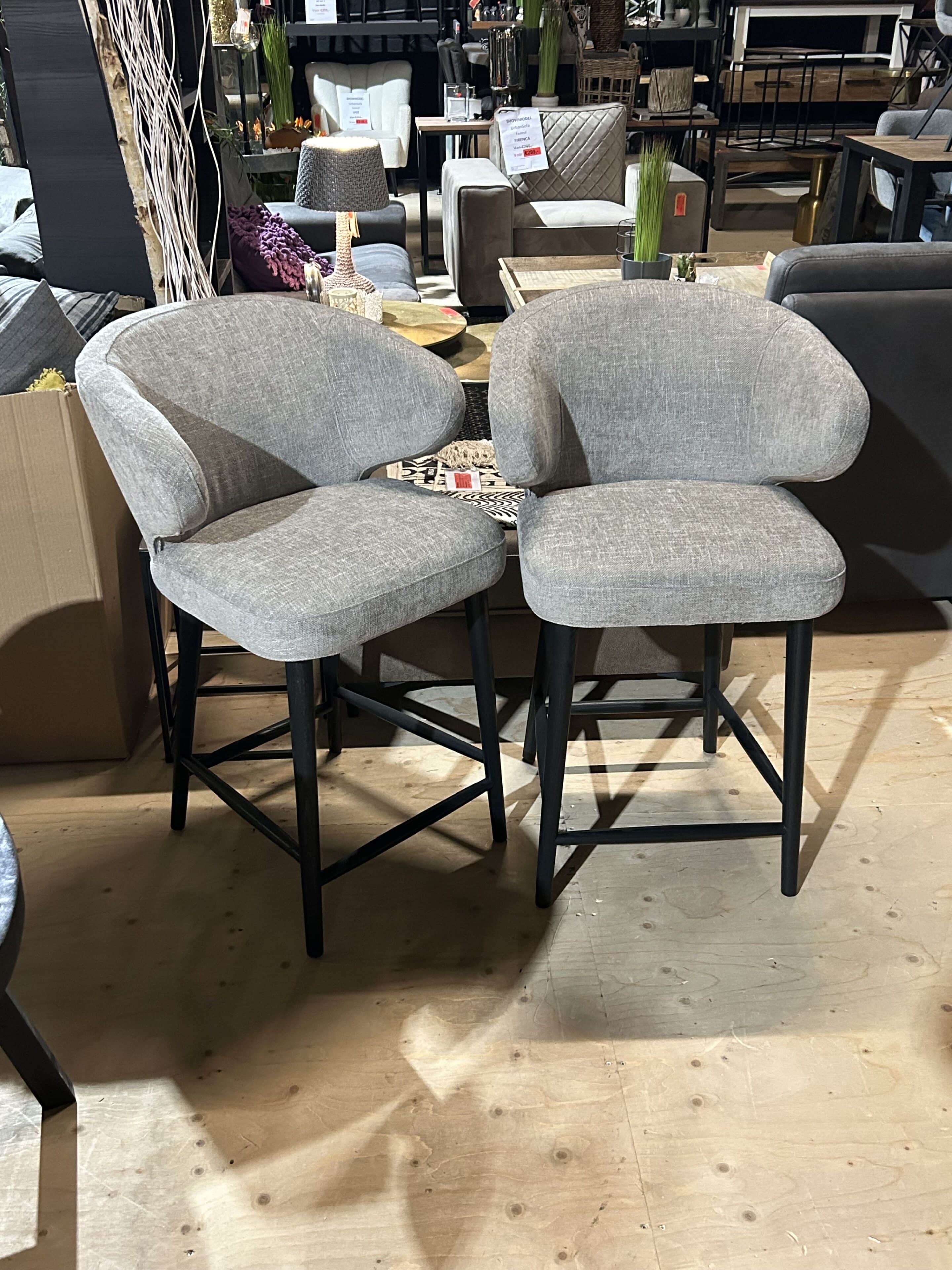 SHOWMODEL Meubelcity barstoelen laag set van 2 Brandy