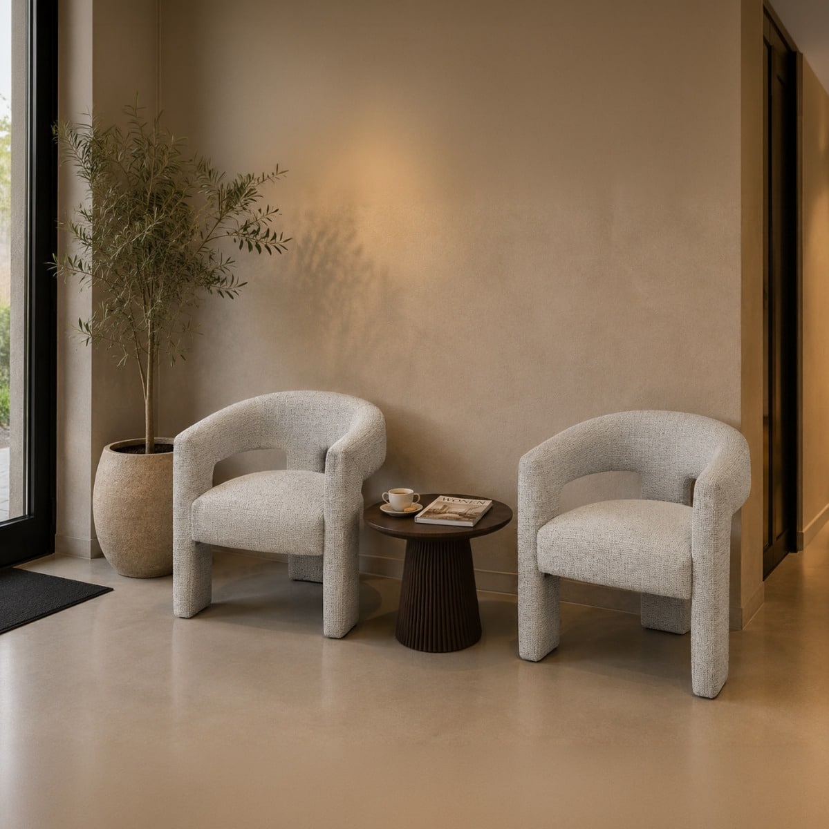 Livingfurn eetkamerstoel Aurelia met arm beige