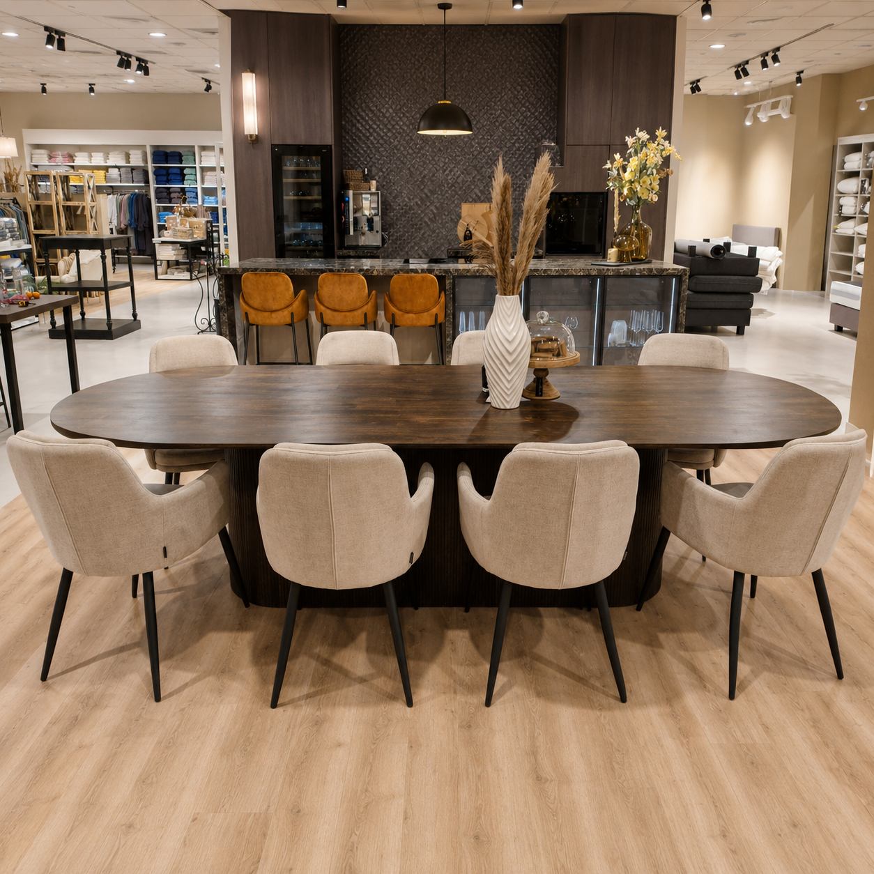 Livingfurn eettafel Salvator Walnut 300cm