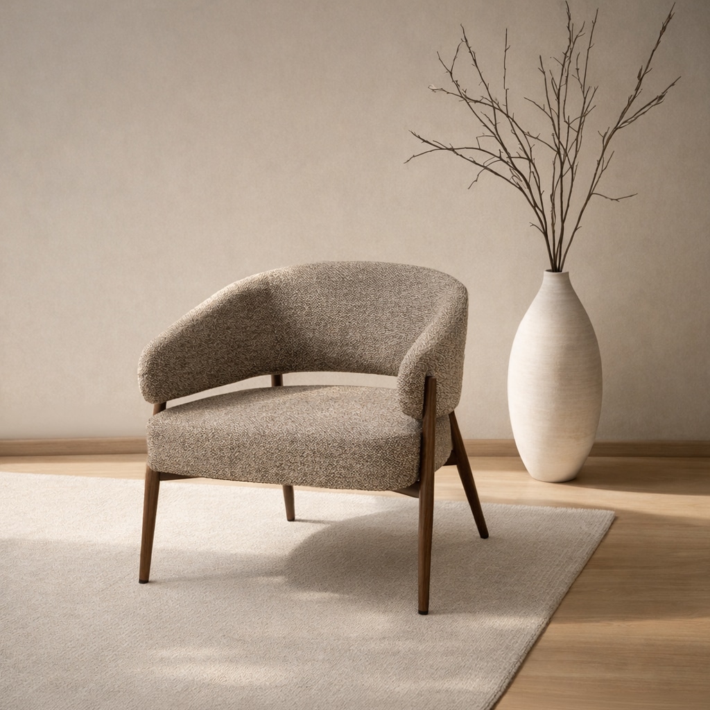 Livingfurn fauteuil Dilan Hush met arm walnut