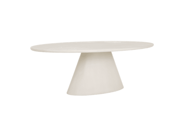 Tower Living eettafel Mello 200x110x77 cm ovaal wit