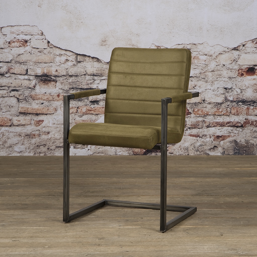 Tower Living eetkamerstoel Rocca met arm groen