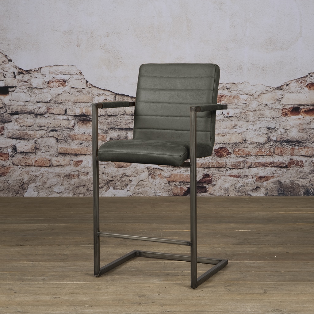Tower Living barstoel Rocca met arm antraciet bull