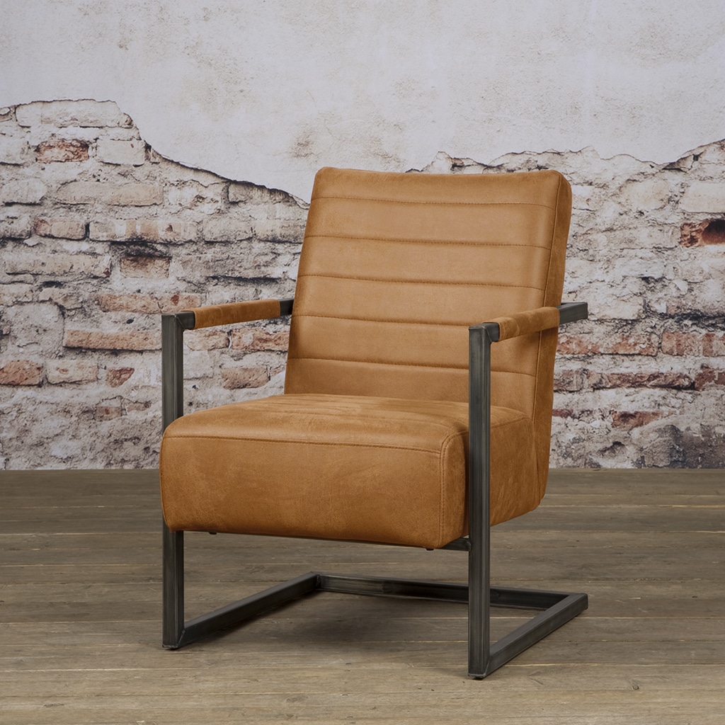 Tower Living fauteuil Rocca met arm cognac