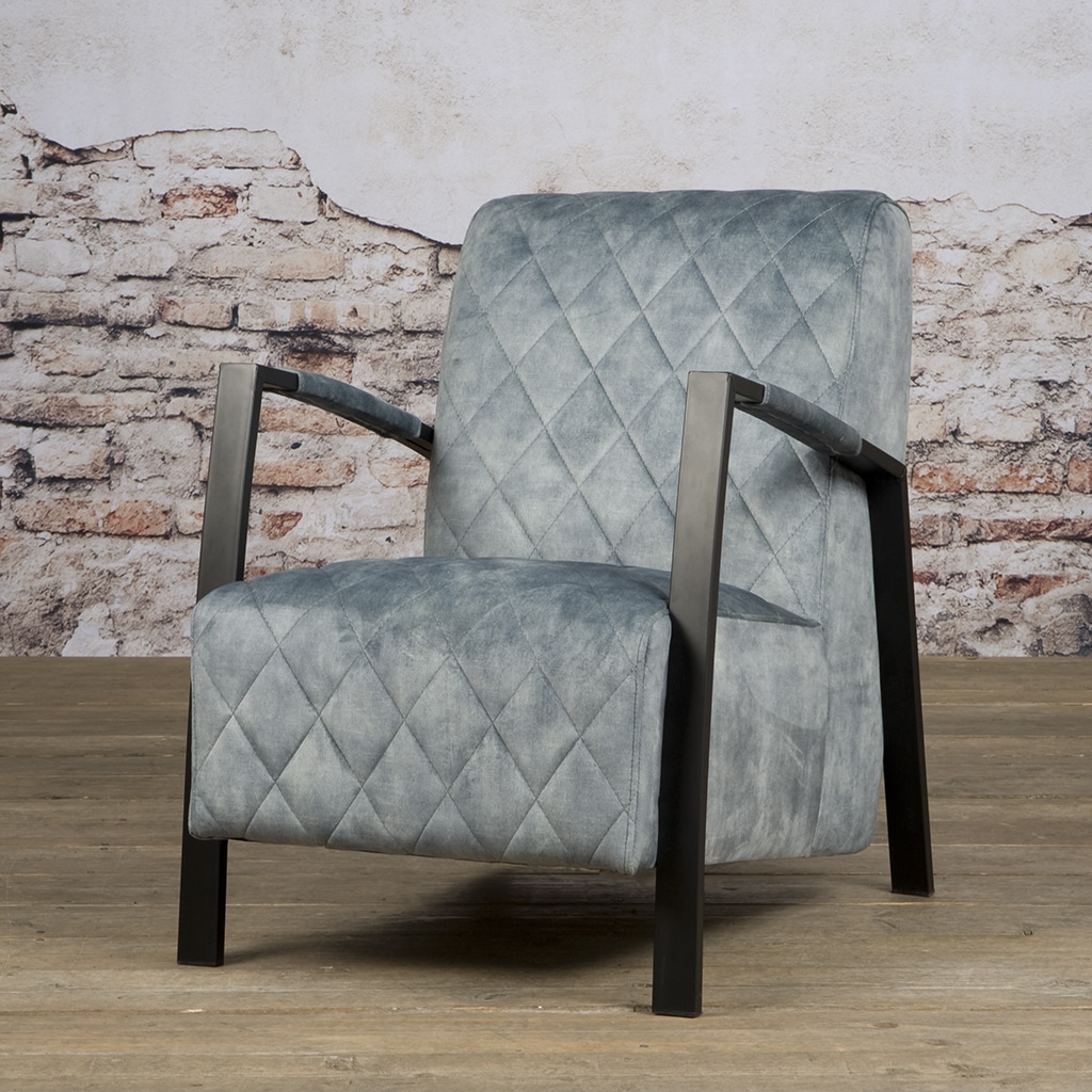 Tower Living fauteuil Villa met arm lichtblauw