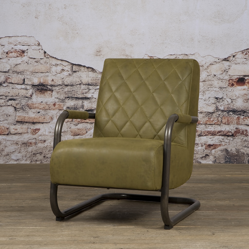 Tower Living fauteuil Civo met arm groen