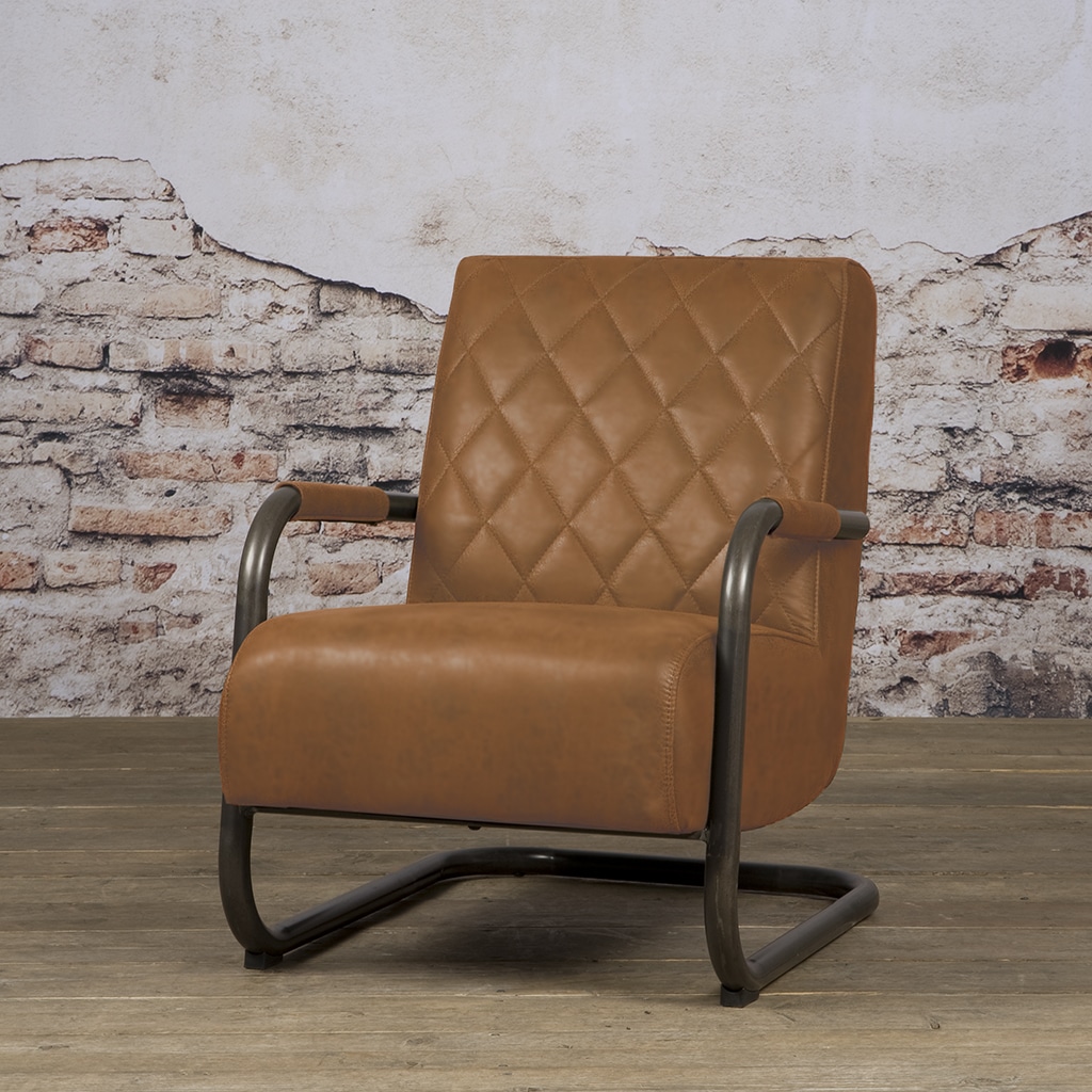 Tower Living fauteuil Civo met arm cognac