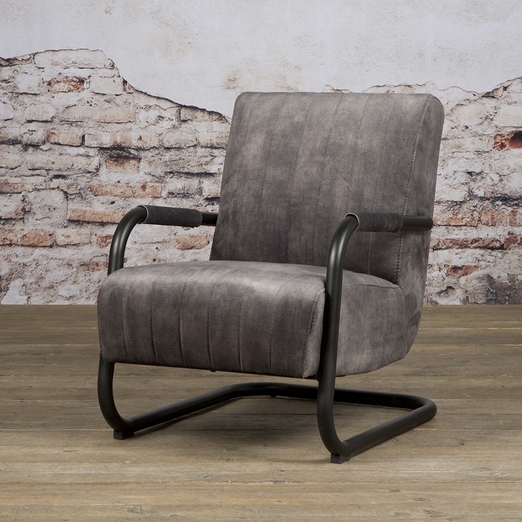 Tower Living fauteuil Riva met arm antraciet