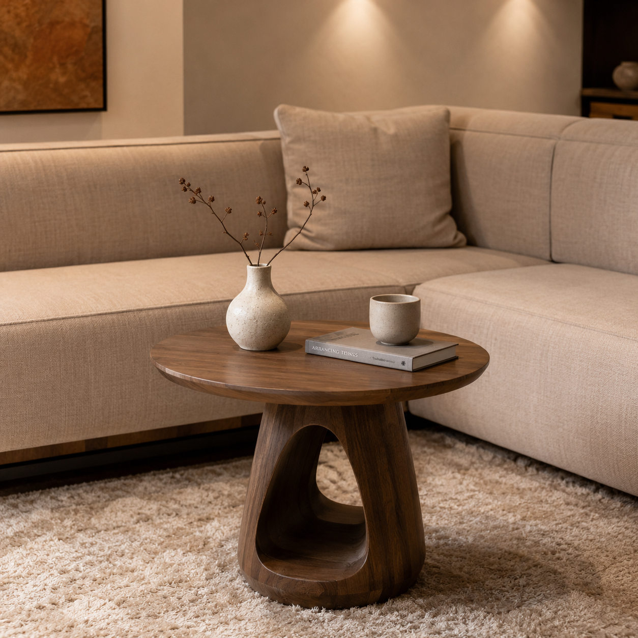 Nijwie MySons Bremen salontafel Ø60, H45, Mango Matt Walnut - Must Have Collection