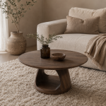 Nijwie MySons Bremen salontafel Ø70, H38, Mango Matt Walnut - Must Have Collection