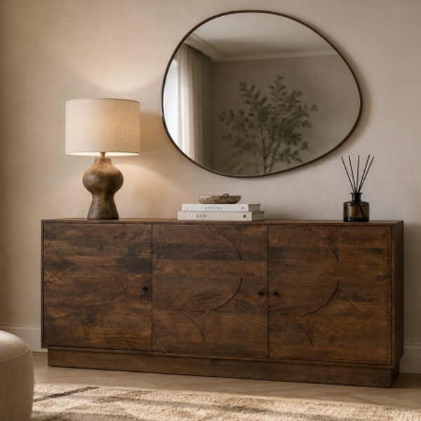 Nijwie MySons Dressoir 180 met 3 deuren, Mango Brown Walnut - Kaapstad Collection