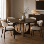 Nijwie MySons Eetkamertafel Ø130, Mango Brown Walnut - Zodiac Collection