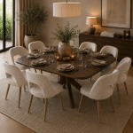 Nijwie MySons Eetkamertafel stuiver vorm 150, Mango Espresso Brown - Addo Table Collection