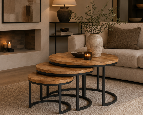 Nijwie MySons Natural Enzo salontafel. set van 3 - Best Seller Collection