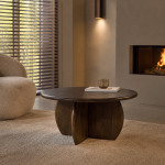 Nijwie MySons Salontafel Ø80, Mango Brown Walnut – Belly Table Collection