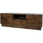 Nijwie MySons TV dressoir 150 met 2 deuren, 1 lade en 1 open vak, Mango Brown Walnut - Kaapstad Collection