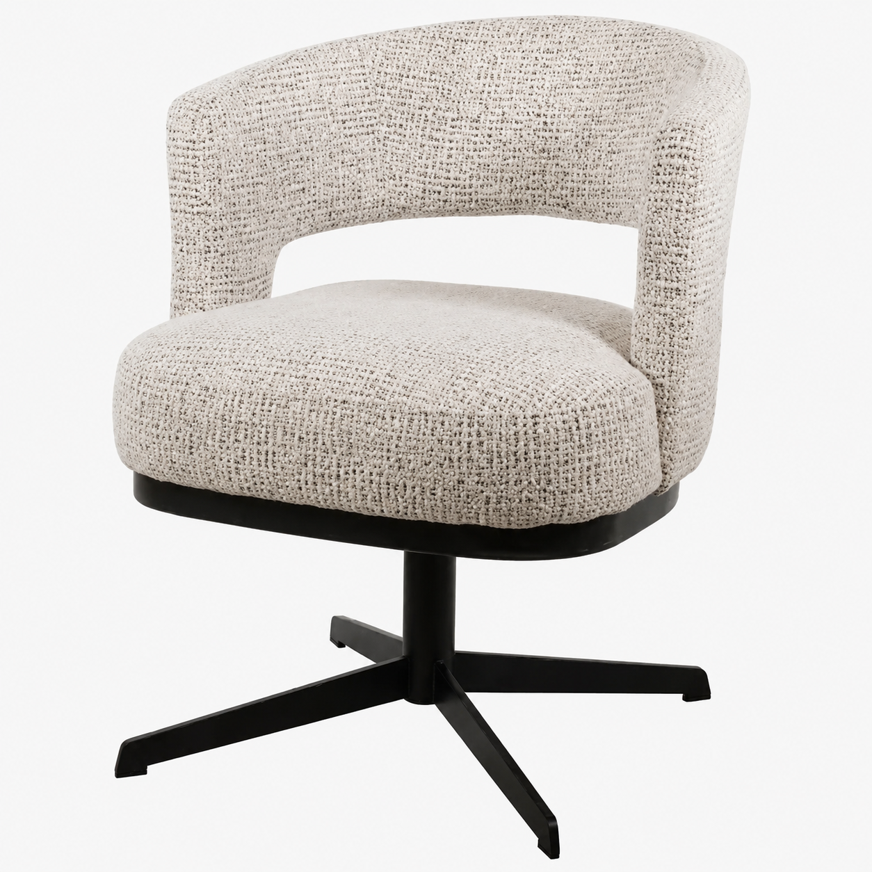 Nijwie MySons eetkamerstoel Bruce - draaipoot 360 - Coco - Salt 'n Pepper 80 - Star Collection