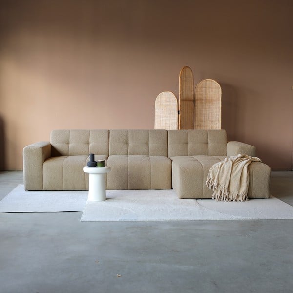 PEPP Interiors loungebank Wave chaise lounge rechts bruin