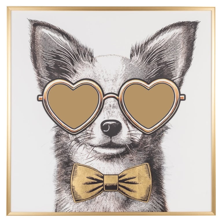 Richmond Interiors Wall art Bodhy zwart/goud
