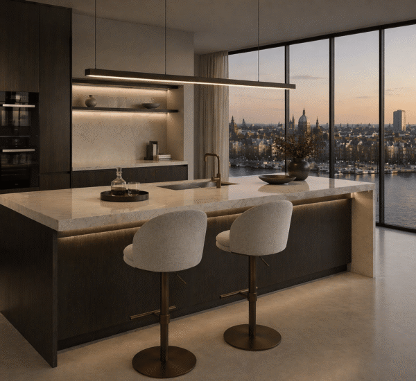 Richmond Interiors barstoel Vesper draaibaar mocca
