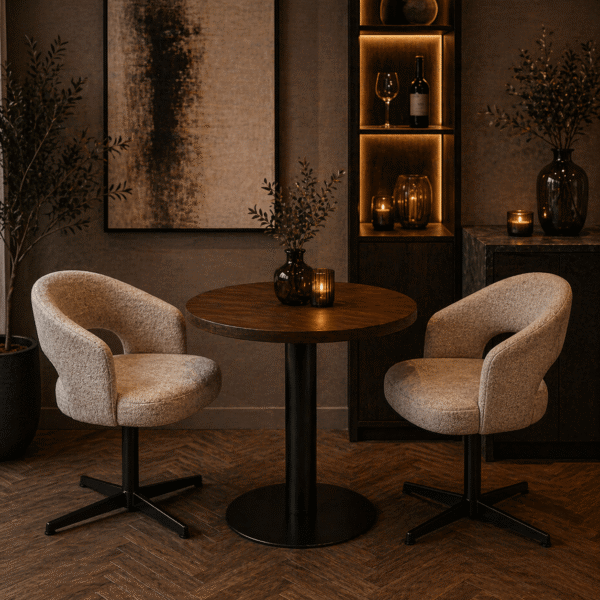Richmond Interiors bistrotafel Baldwin 80 cm rond mangohout