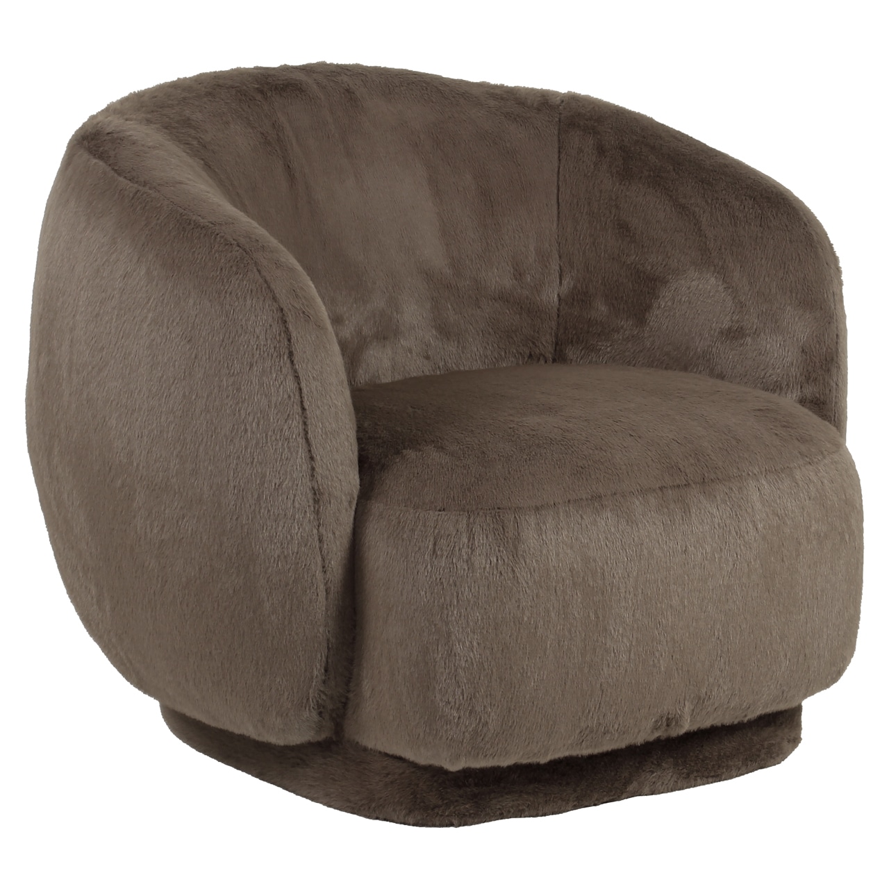 Richmond Interiors draaifauteuil Negreslo met arm bruin fluffy