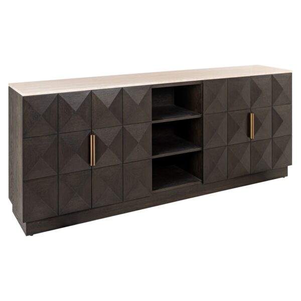 Richmond Interiors dressoir Claremont 225x46x90 cm travertin