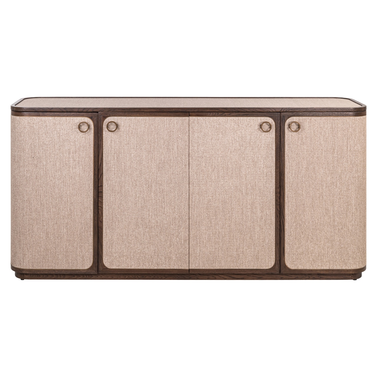 Richmond Interiors dressoir Willox 180x45x86 cm linnen/glas