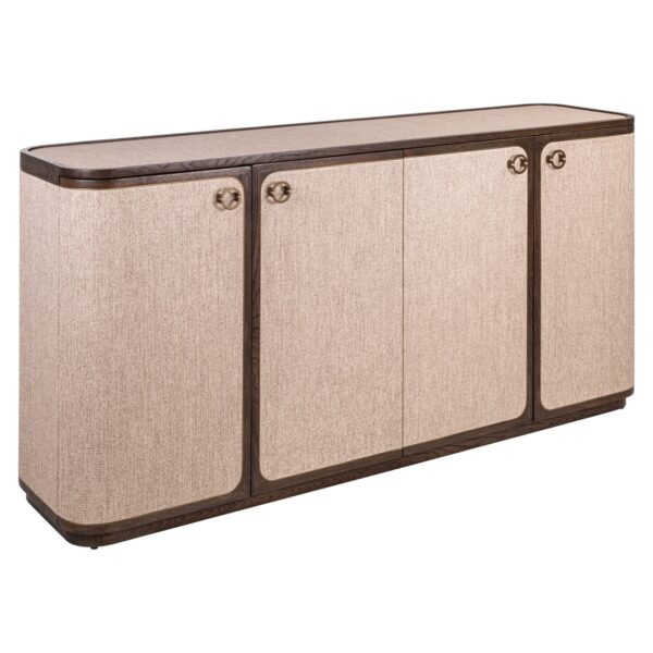 Richmond Interiors dressoir Willox 180x45x86 cm linnen/glas