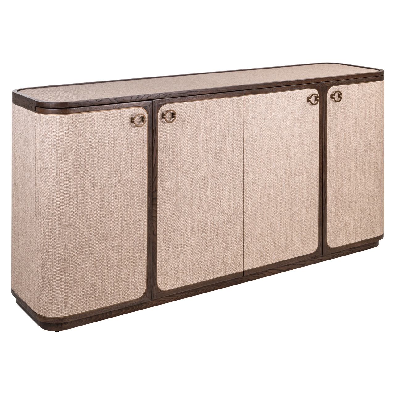 Richmond Interiors dressoir Willox 180x45x86 cm linnen/glas