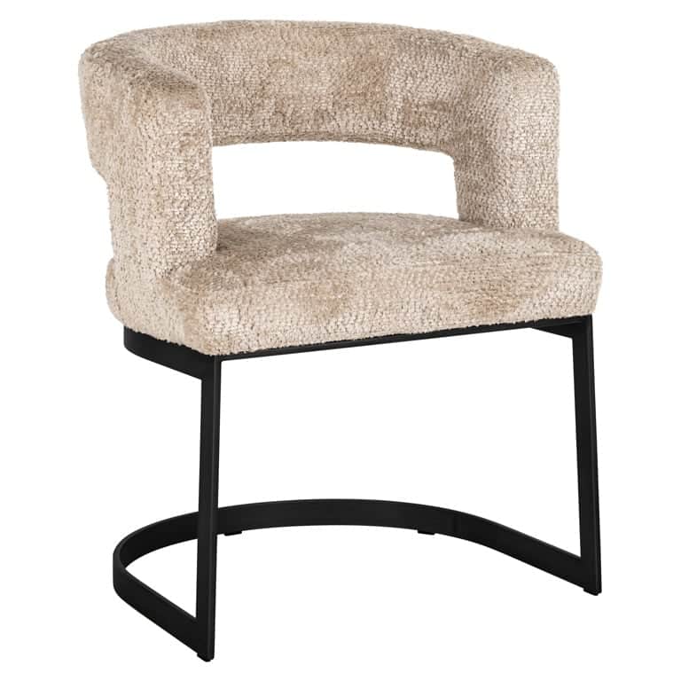 Richmond Interiors eetkamerstoel Ellis met arm beige
