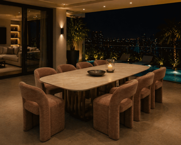 Richmond Interiors eetkamerstoel Soho met arm mocha mousse