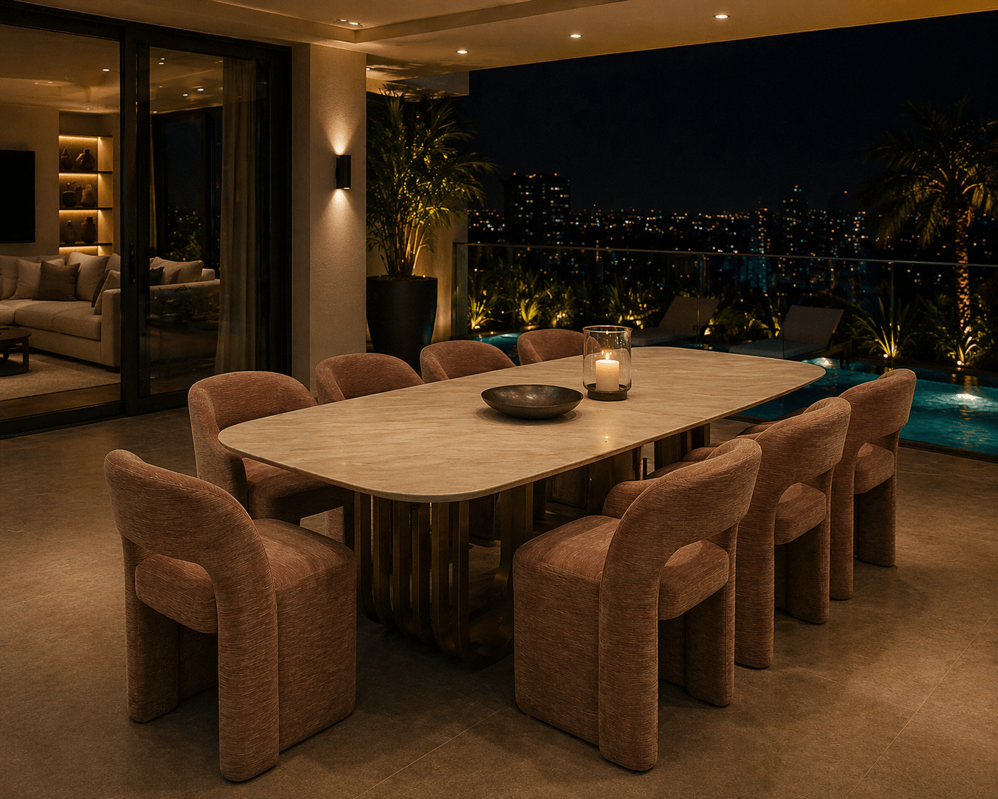 Richmond Interiors eetkamerstoel Soho met arm mocha mousse