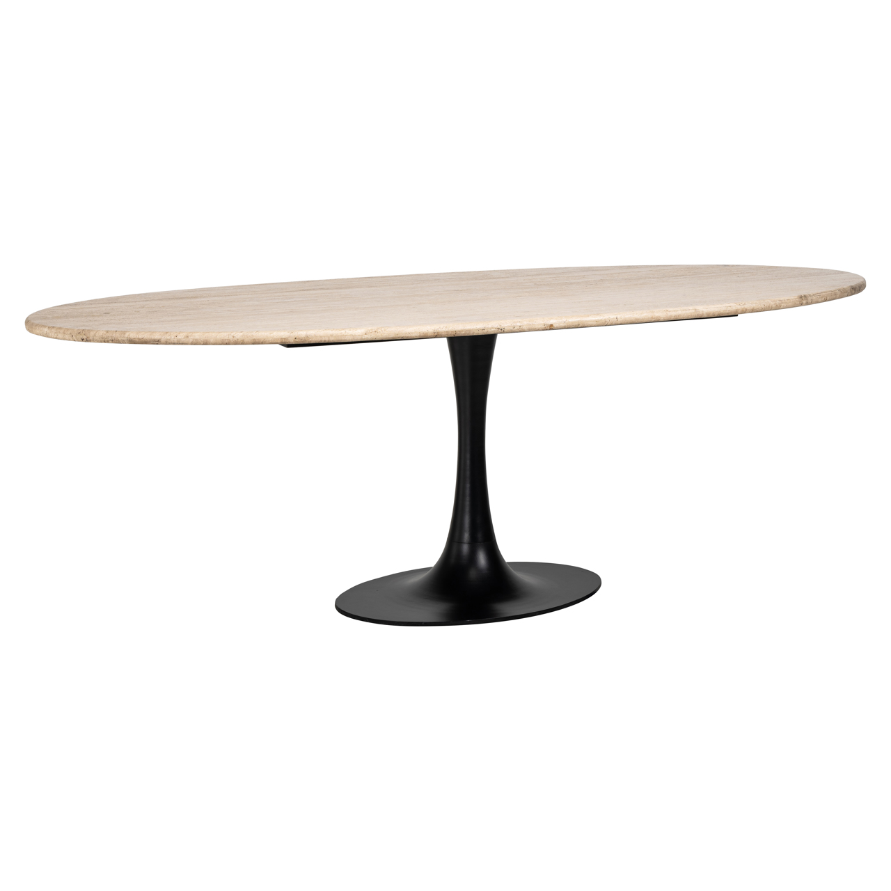 Richmond Interiors eettafel Hampton 230 cm ovaal travertin