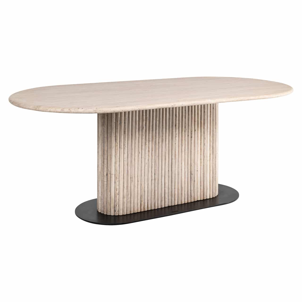 Richmond Interiors eettafel La Cantera 200 cm ovaal travertin
