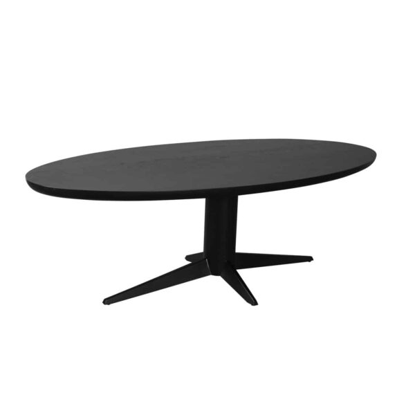Richmond Interiors eettafel Rayford 230 cm ovaal zwart eiken