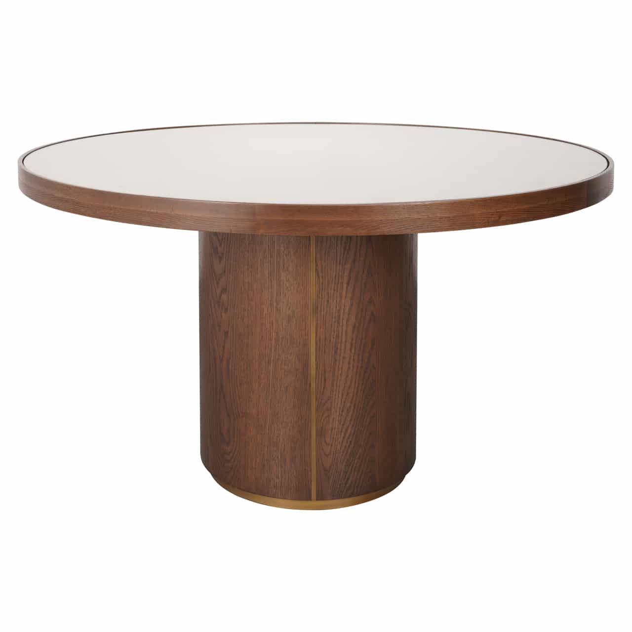 Richmond Interiors eettafel Willox 130 cm rond linnen/glas