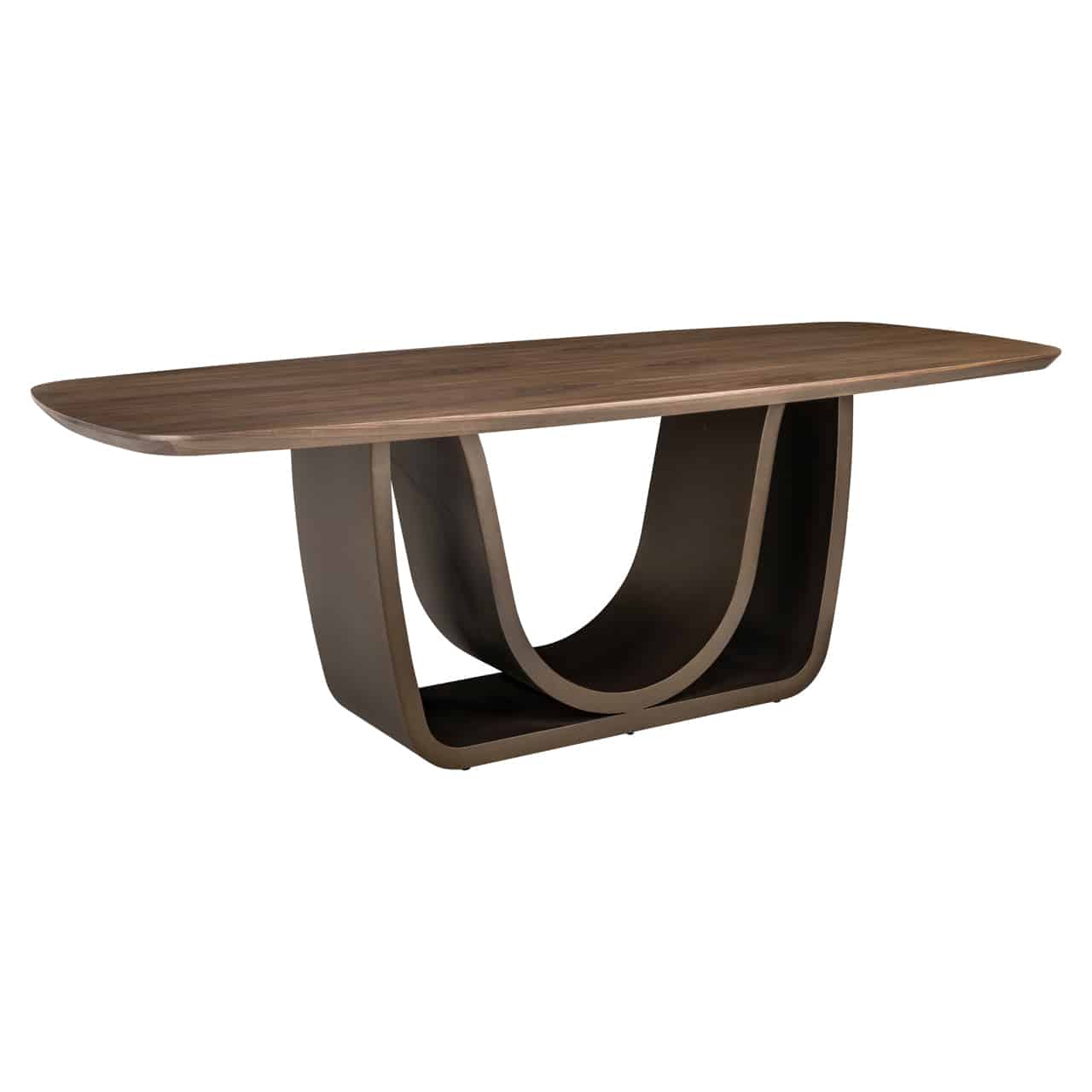 Richmond Interiors eettafel Windsor 230x100x75 cm brass base walnoot