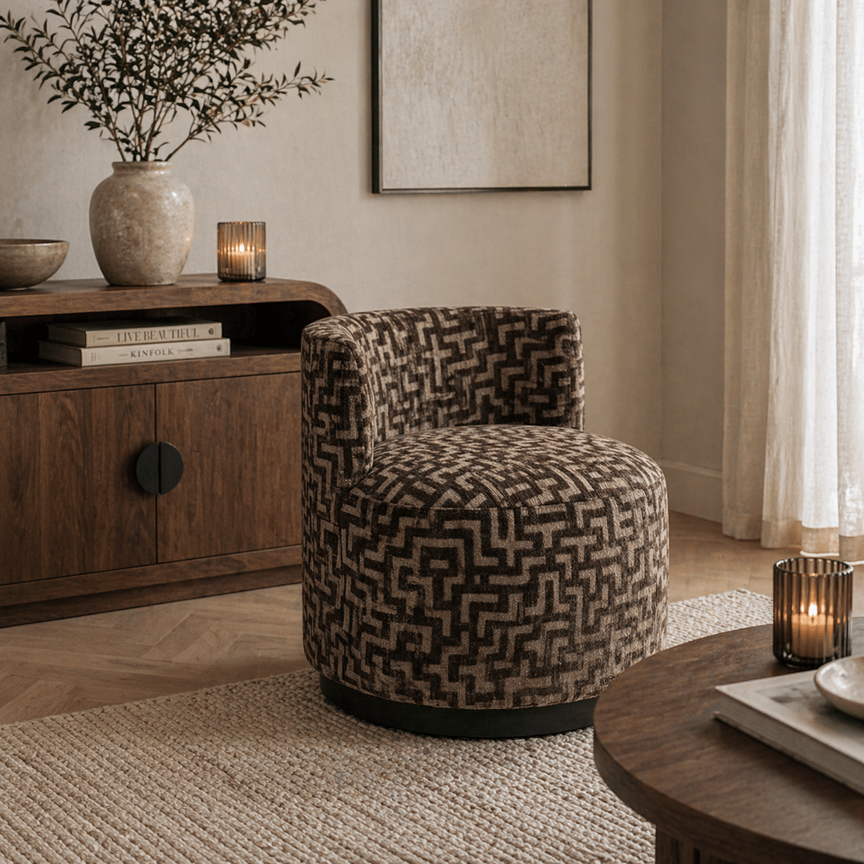 Richmond Interiors fauteuil Franny bruin