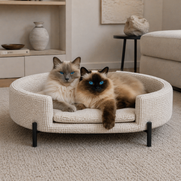 Richmond Interiors huisdierenbed Dolly beige blockweave