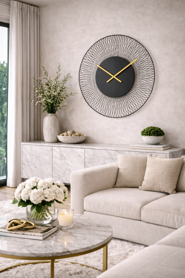 Richmond Interiors klok Ø85 cm Blunt zwart