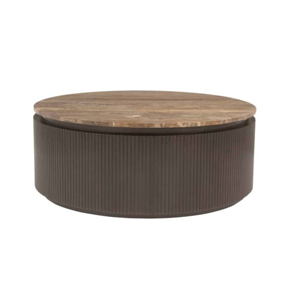 Richmond Interiors salontafel Russo 90x90x35 cm travertin
