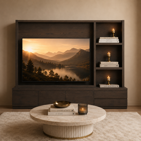 Richmond Interiors tv meubel Lachance 220x30x176 cm eiken
