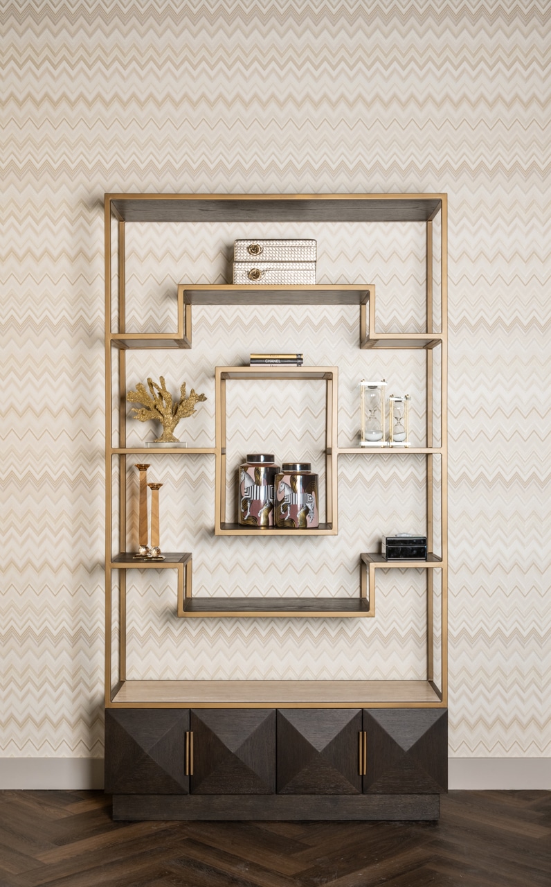 Richmond Interiors wandkast Claremont 120x40x220 cm eiken