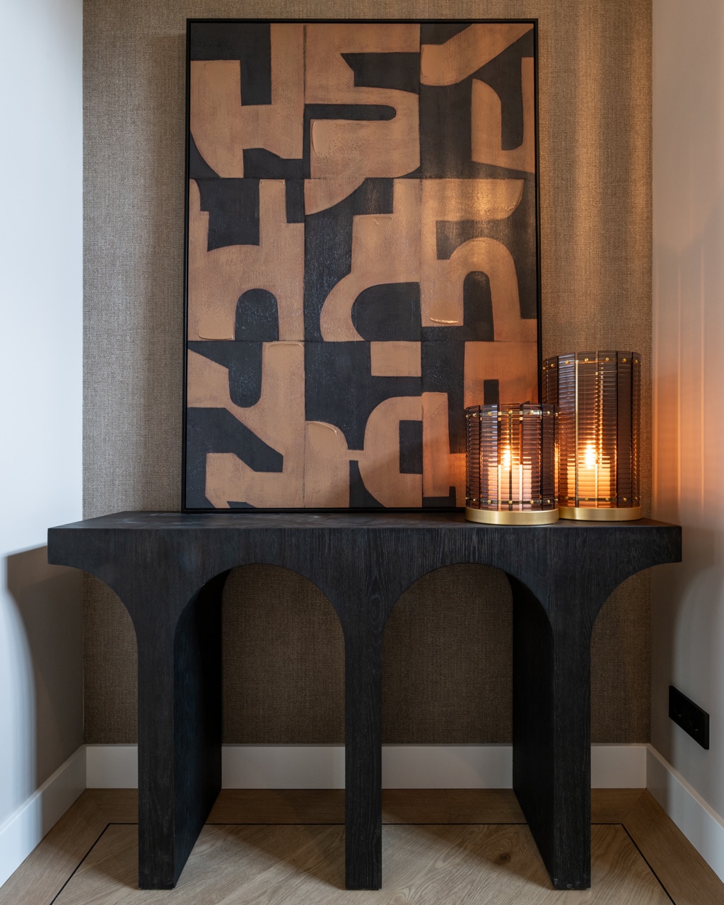 Richmond Interiors wandtafel Ashford140x35x80,5 cm eiken