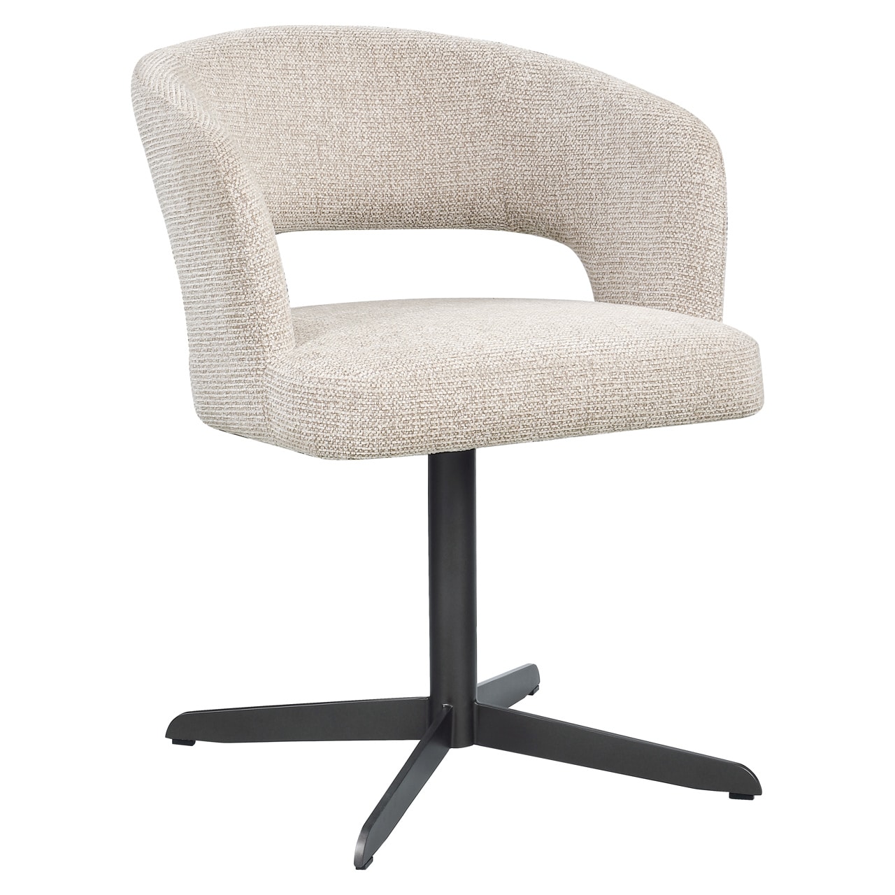 Richmond interiors eetkamerstoel Blanca draaibaar met arm natural